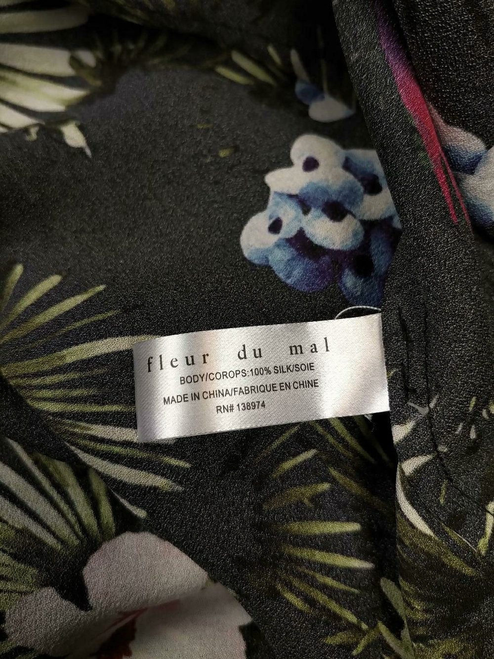 Fleur du Mal Tropical Floral Kimono - Picture 4 of 4